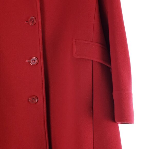 Preston & York Women Red Lined Wool 3/4 Length Coat 12, Excellent Condition - Picture 3 of 8